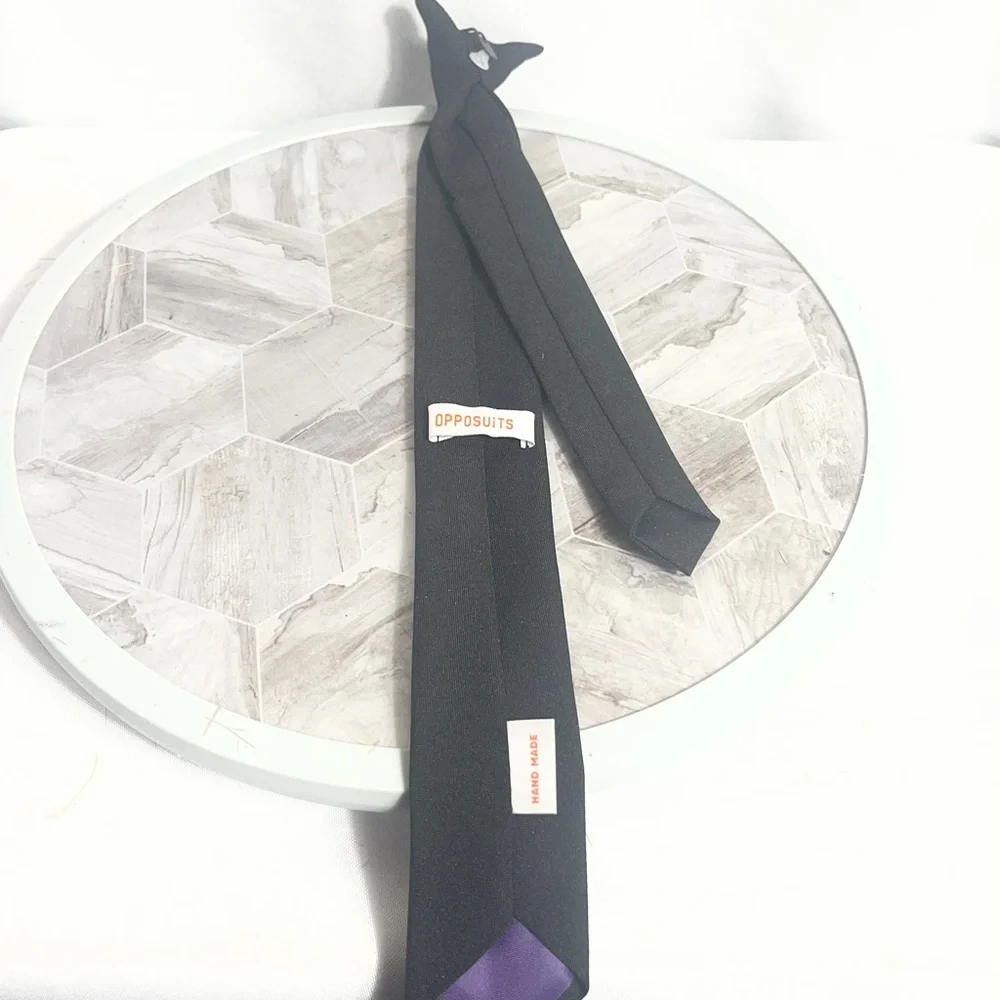 OppoSuits Boys Black Clip-On Skinny Tie Pre-Tied Formal Neck Tie